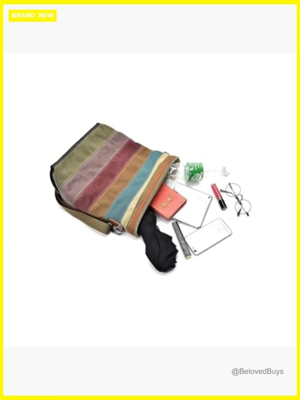 Canvas Hobo Tote with Adjustable Strap for Work Travel Casual - Picture 6 of 7